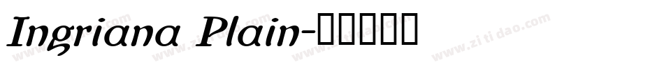 Ingriana Plain字体转换
